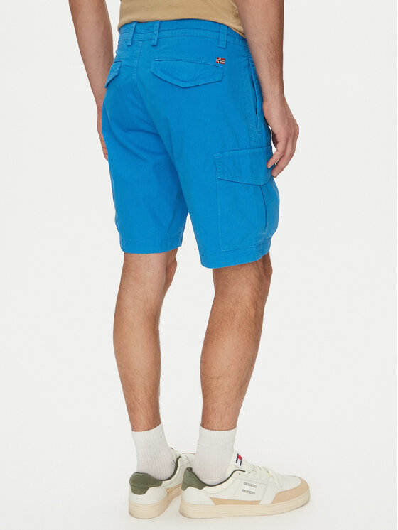 Napapijri Napapijri Szorty materiałowe N-Deline NP0A4HOT Niebieski Regular Fit