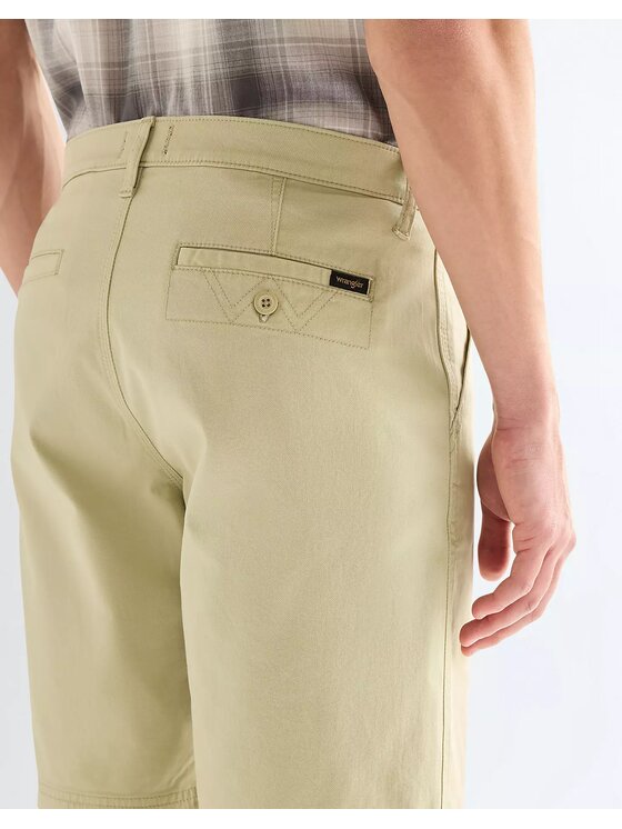 Wrangler Wrangler Szorty materiałowe CHINO SHORTS Zielony Straight Leg