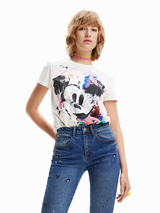 Desigual Desigual T-krekls DISNEY 23SWTK59 Balts Regular Fit
