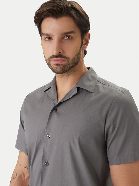 HUGO HUGO Hemd Ellino 50560584 Grau Relaxed Fit