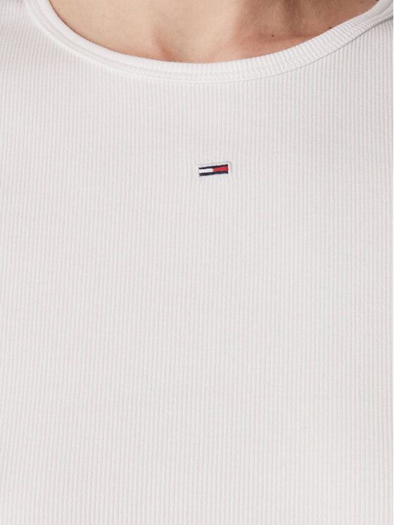 Tommy Jeans Tommy Jeans T-shirt Essential DW0DW14876 Bianco Slim Fit