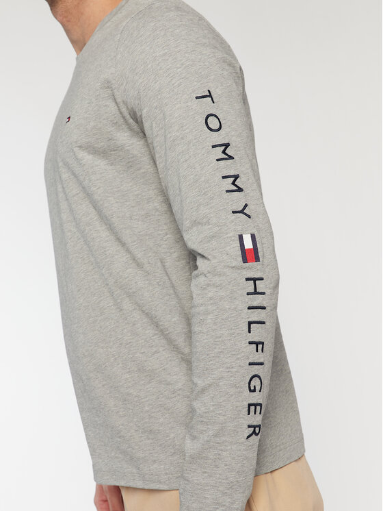 Tommy Hilfiger Tommy Hilfiger Hosszú ujjú Logo MW0MW09096 Szürke Slim Fit