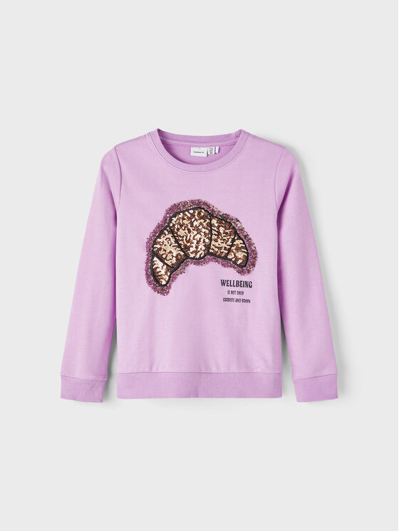 NAME IT Mikina 13219588 Fialová Regular Fit