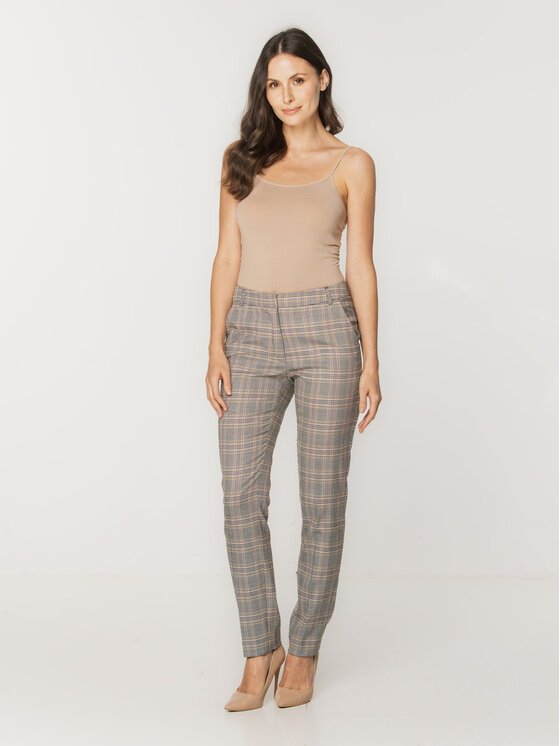 Willsoor Willsoor Spodnie damskie 67051 Szary Tapered Leg