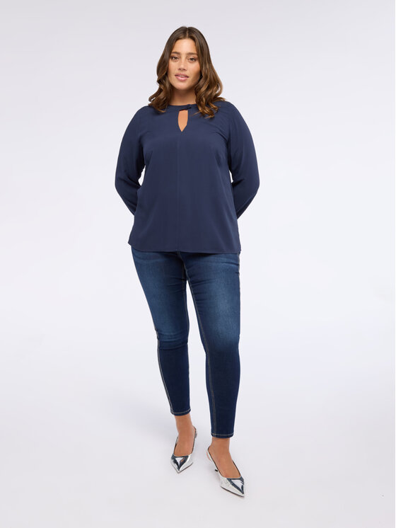 Fiorella Rubino Fiorella Rubino Blusa 2816T002333N034 Blu A-Line Fit