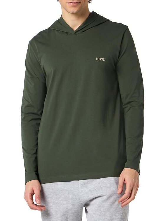 BOSS Boss Bluza 50515306-305 Zielony Regular Fit