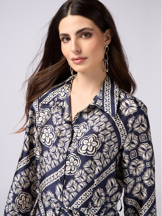 Oltre Oltre Vestito da giorno 7372R004915N0Z4 Blu A-Line Fit