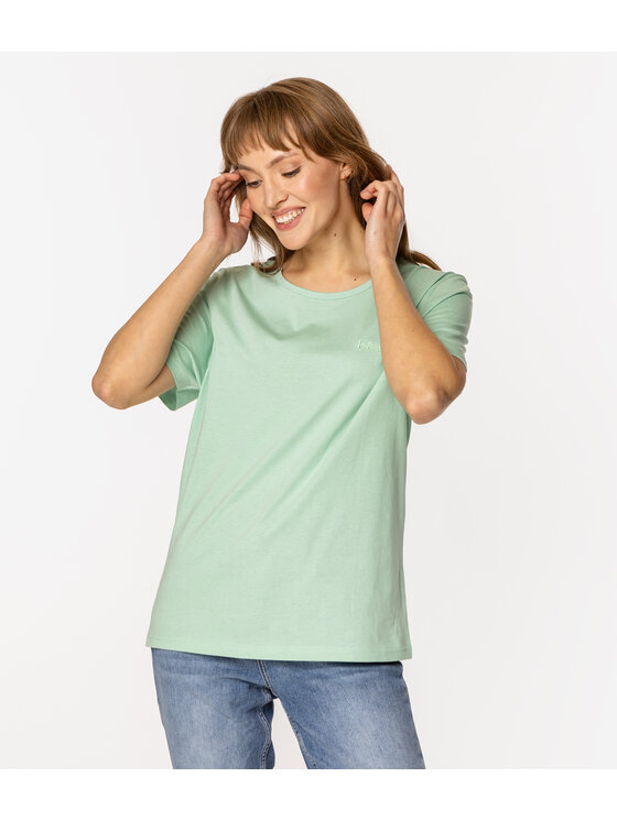 Lee Cooper Lee Cooper T-Shirt SIA 9505 Zielony Regular Fit