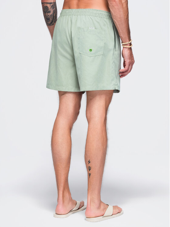 Ombre Ombre Szorty kąpielowe OM-SRSS-0216 Zielony jasny Regular Fit