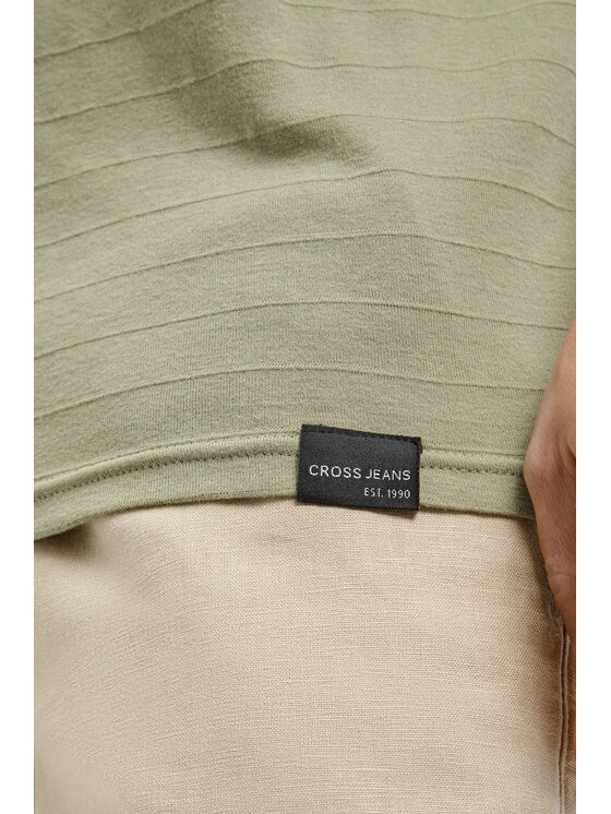 Cross Jeans Cross Jeans T-Shirt 16159-003 Khaki Regular Fit