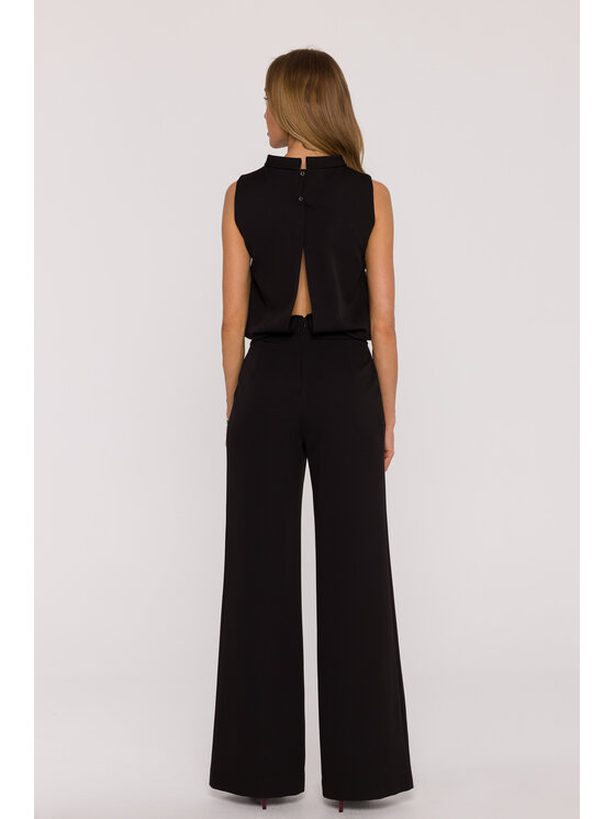 Made of Emotion Made of Emotion Kombinezon M382 Czarny Wide Leg