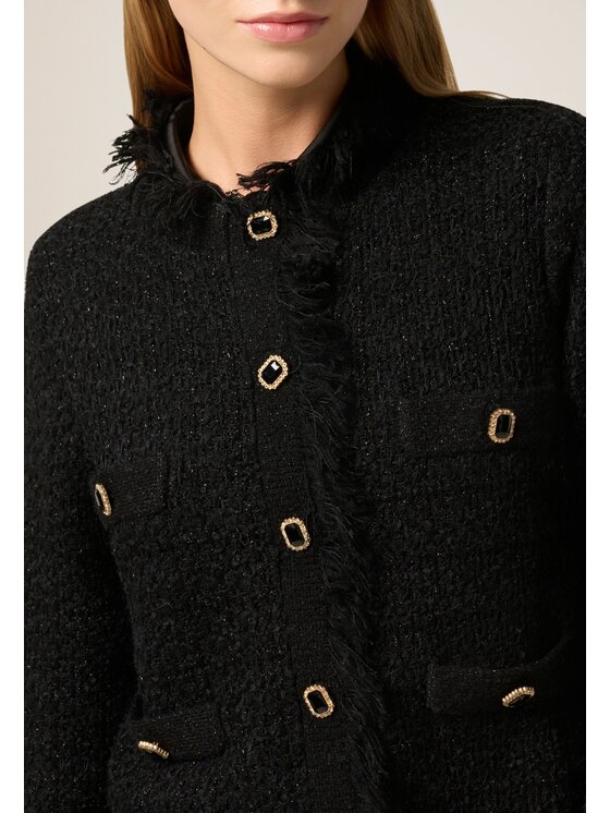 Oltre Oltre Sweter M453J005200N033 Czarny Baggy Fit
