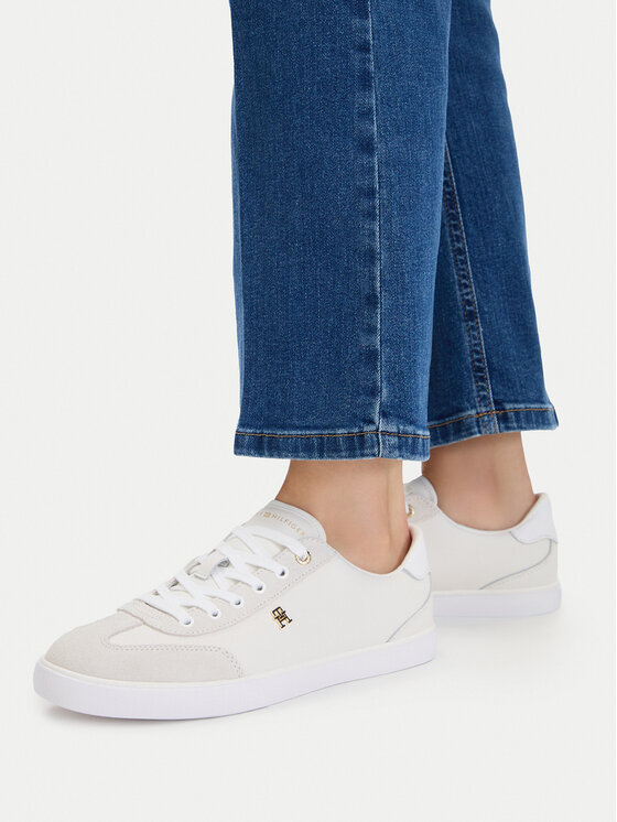Tommy Hilfiger Tommy Hilfiger Sneakersy Th Chic Low Vulc FW0FW09391 Kremowy