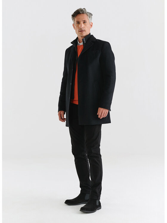 Pako Lorente Pako Lorente Płaszcz P22WF-7X-001 Czarny Classic Fit