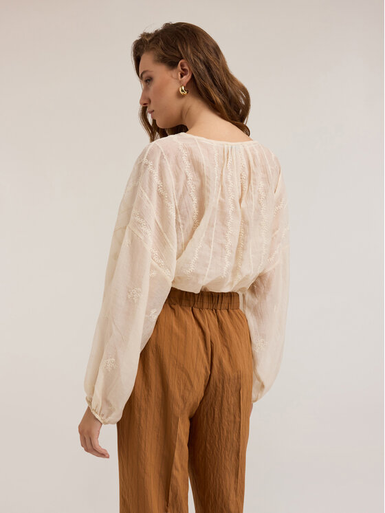 Motivi Motivi Blusa 20006000026N011 Crema Baggy Fit