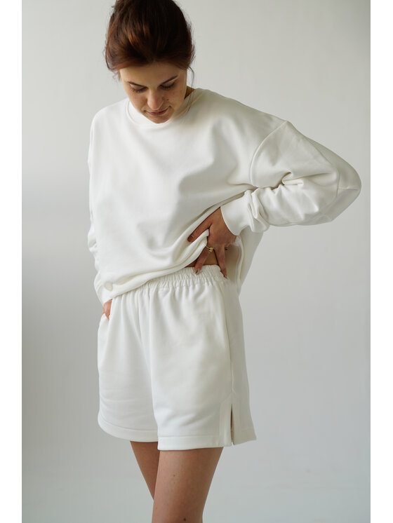 Duende Duende Bluza Zoe Sweatshirt Biały Regular Fit