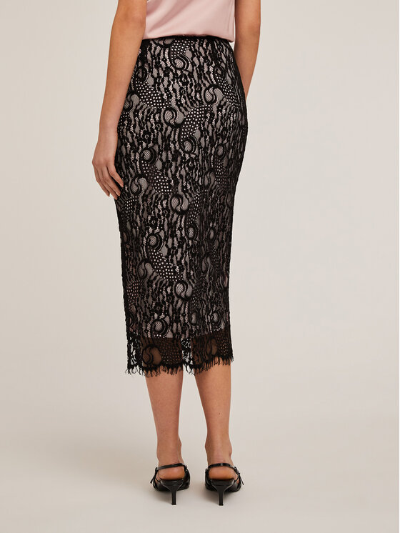 Motivi Motivi Gonna midi 1191Q001028N033 Nero Slim Fit