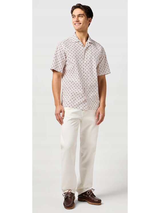 Wrangler Wrangler Koszula Short Sleeve Resort Shirt Biały Regular Fit
