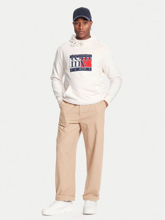Tommy Jeans Tommy Jeans Felpa DM0DM22092 Bianco Relaxed Fit