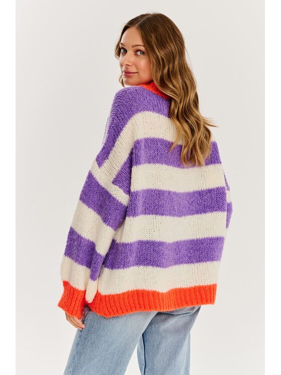 NAOKO NAOKO Sveter Sunset Lavender Fialová Oversize