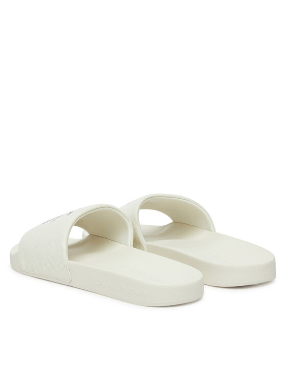 Calvin Klein Jeans Calvin Klein Jeans Şlapi Slide Monologo Cv YM0YM01367 Alb