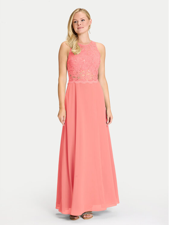 Swing Swing Večernja haljina 5AI01400 Koraljna Regular Fit
