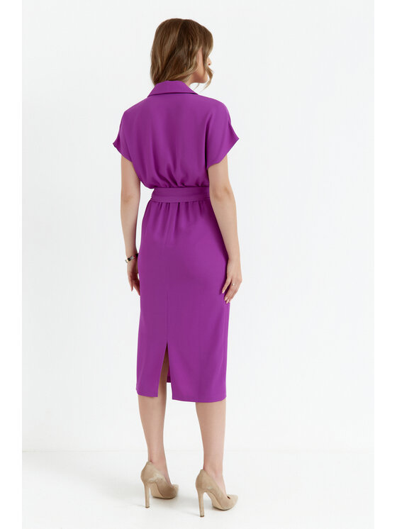 Stylove Stylove Sukienka koktajlowa S363 Fioletowy Premium Fit