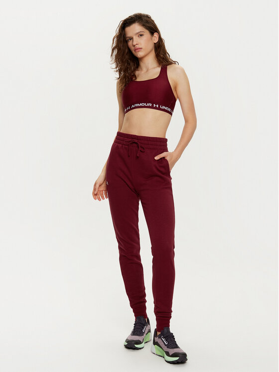 Under Armour Under Armour Спортивний бюстгальтер Crossback Mid Bra 1361034 Бордовий