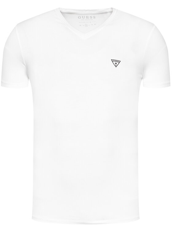 Guess Guess Tričko M64I54 J1300 Biela Super Slim Fit