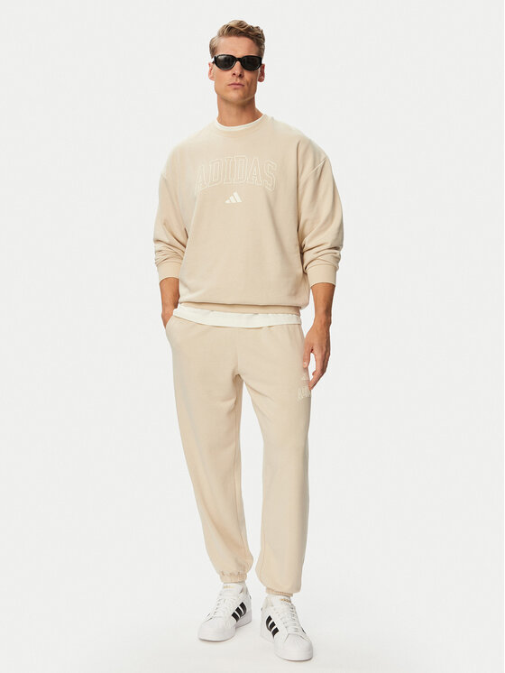 adidas adidas Світшот Seasonal Essentials Collegiate French Terry Crew KF4253 Бежевий Regular Fit