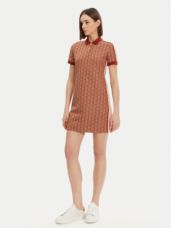 Lacoste Lacoste Haljina za svaki dan EF2655 Smeđa Slim Fit