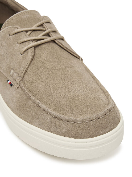 Tommy Hilfiger Tommy Hilfiger Обувки Casual Suede Stitch Toe Hybrid FM0FM05707 Бежов