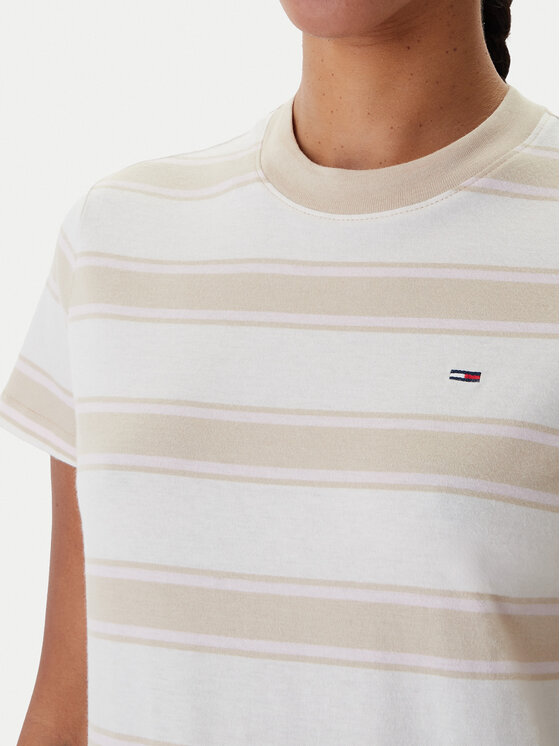 Tommy Jeans Tommy Jeans T-Shirt DW0DW21834 Béžová Regular Fit