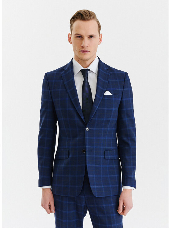Pako Lorente Pako Lorente Marynarka P23SP-3G-019 Granatowy Slim Fit