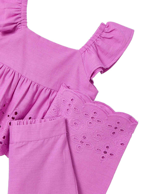 Mayoral Mayoral Completo top e pantaloni 3561 Rosa Regular Fit