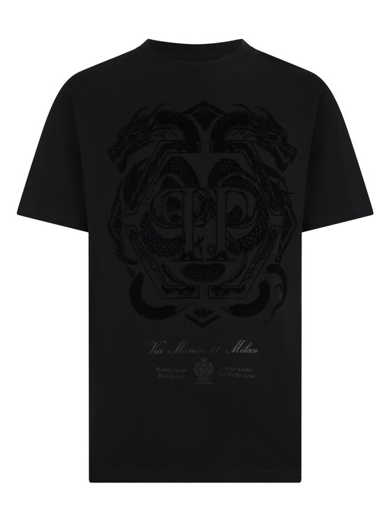 PHILIPP PLEIN PHILIPP PLEIN T-Shirt 29723 Czarny Regular Fit