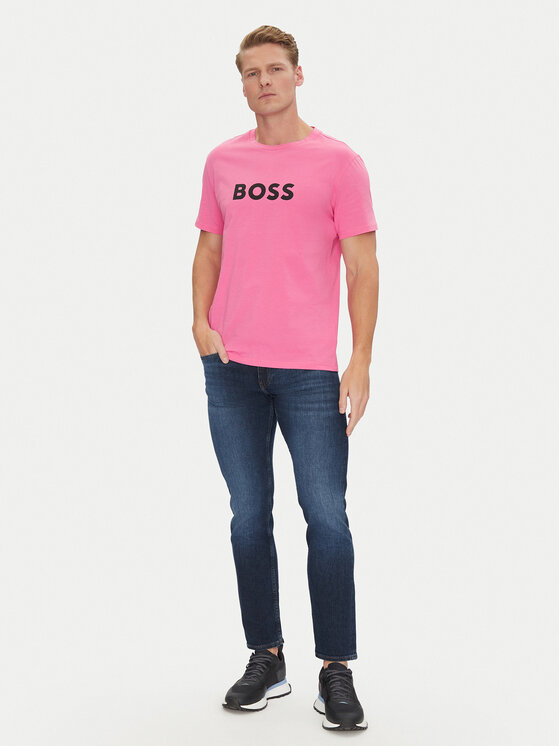 BOSS BOSS Тишърт 50491706 Розов Regular Fit