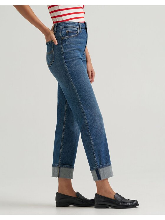 Lee Lee Jeansy X MM JEAN Niebieski Loose Fit