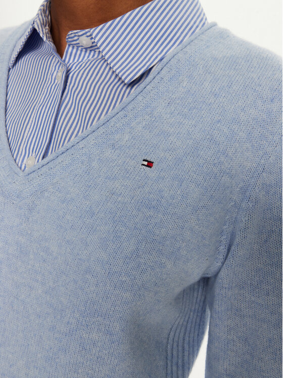 Tommy Hilfiger Tommy Hilfiger Pulover WW0WW43505 Albastru Regular Fit