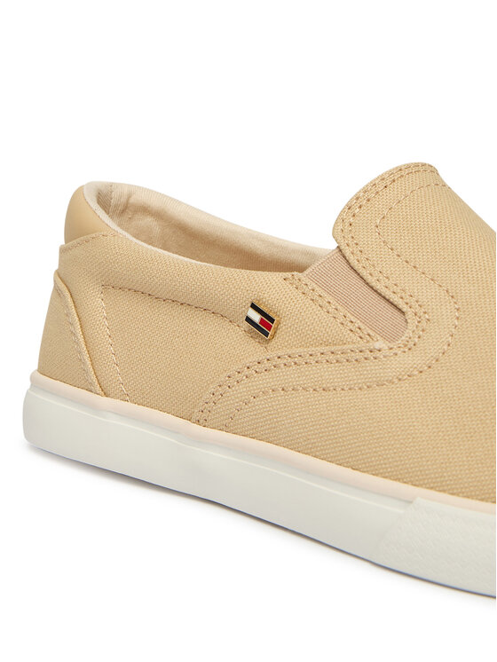Tommy Hilfiger Tommy Hilfiger Tenisówki Th Low Profile Slip On FW0FW09103 Beżowy