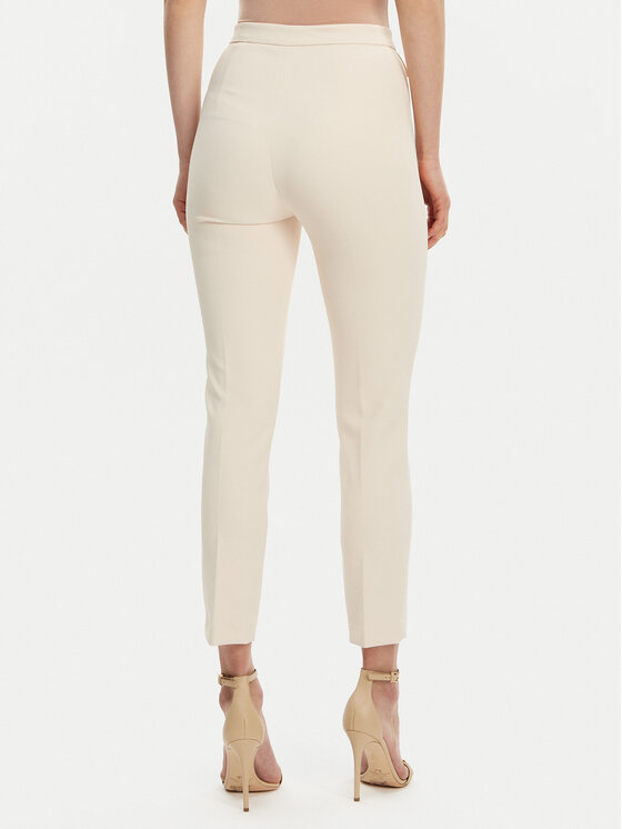 Elisabetta Franchi Elisabetta Franchi Bavlnené nohavice PA-077-51E2-V320 Écru Regular Fit