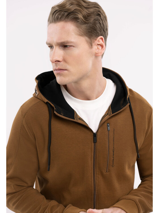 Volcano Volcano Bluza B-NORD Brązowy Regular Fit