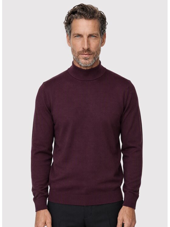 Pako Lorente Pako Lorente Sweter P26WN-2X-015 Bordowy Classic Fit