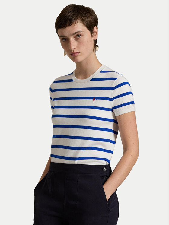 Polo Ralph Lauren Sveter 211891886006 Biela Relaxed Fit