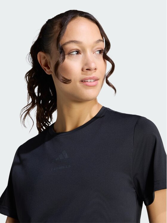 adidas adidas Koszulka techniczna Les Mills Graphic Tee Czarny Regular Fit