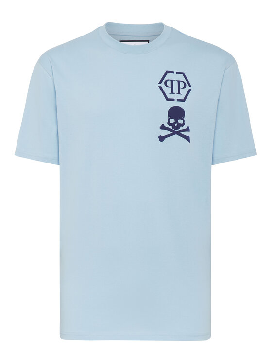PHILIPP PLEIN PHILIPP PLEIN T-Shirt 927 Błękitny Regular Fit
