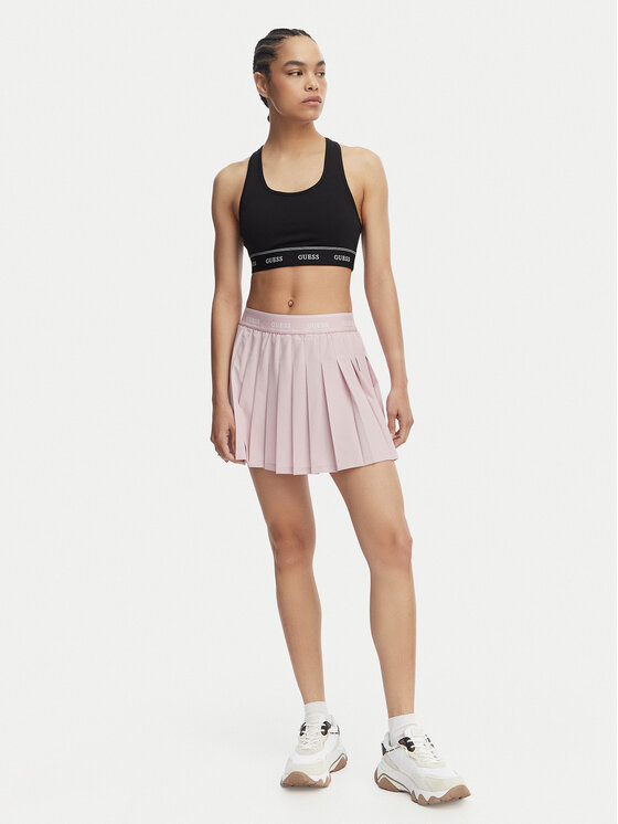 Guess Guess Plisovaná sukně V6GD11 W1802 Světle růžová Regular Fit