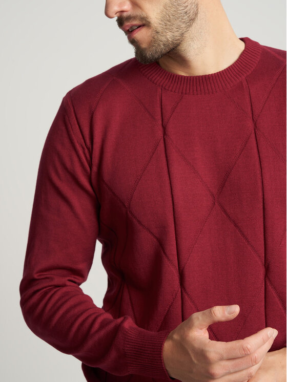 Willsoor Willsoor Sweter 71878 Bordowy Regular Fit