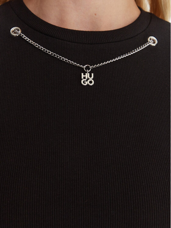 HUGO HUGO Тишърт Dannecy 50549392 Черен Regular Fit