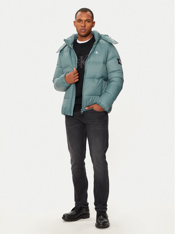Calvin Klein Jeans Calvin Klein Jeans Kurtka puchowa Essentials J30J325946 Zielony Regular Fit